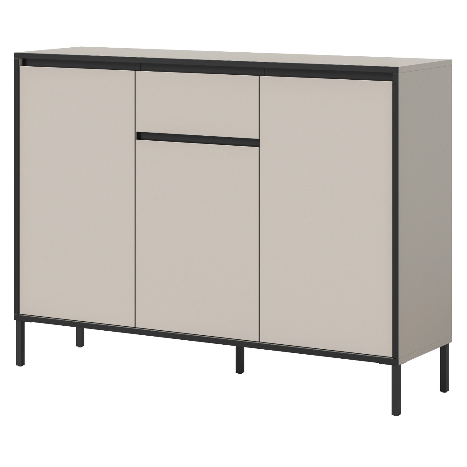 Inn.Furn Sideboard 136 cm in Kaschmir und Schwarz Torello günstig online kaufen