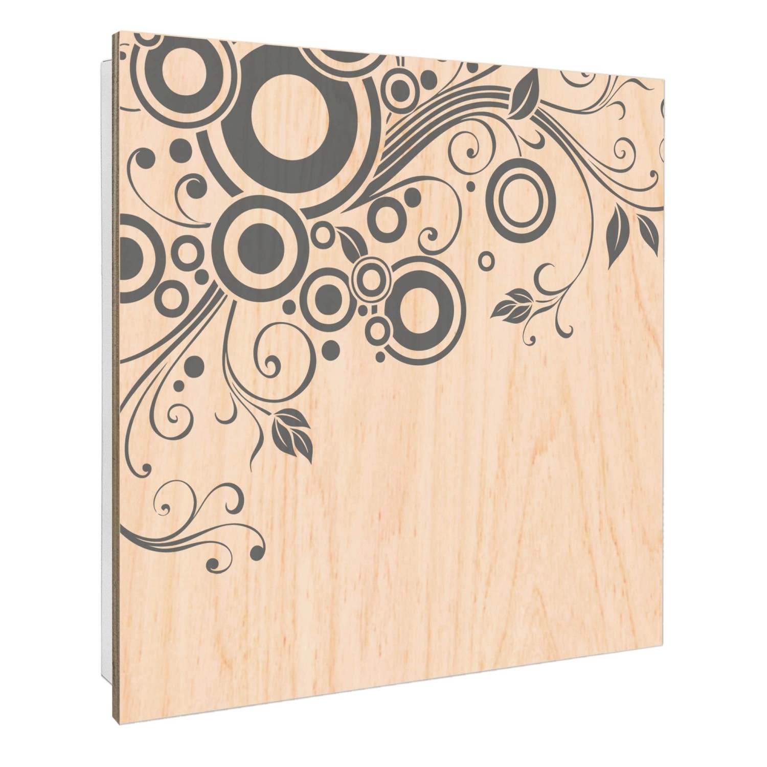 Banjado Schlüsselkasten mit Holzfront 30x30cm Weiß Scharnier Links 50 Haken günstig online kaufen
