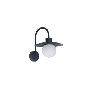 LUXULA Elegante Wandleuchte Außen IP54 Wetterfeste Terrassenleuchte E27 Wandlampe Außenbeleuchtung Aluminium Schwarz