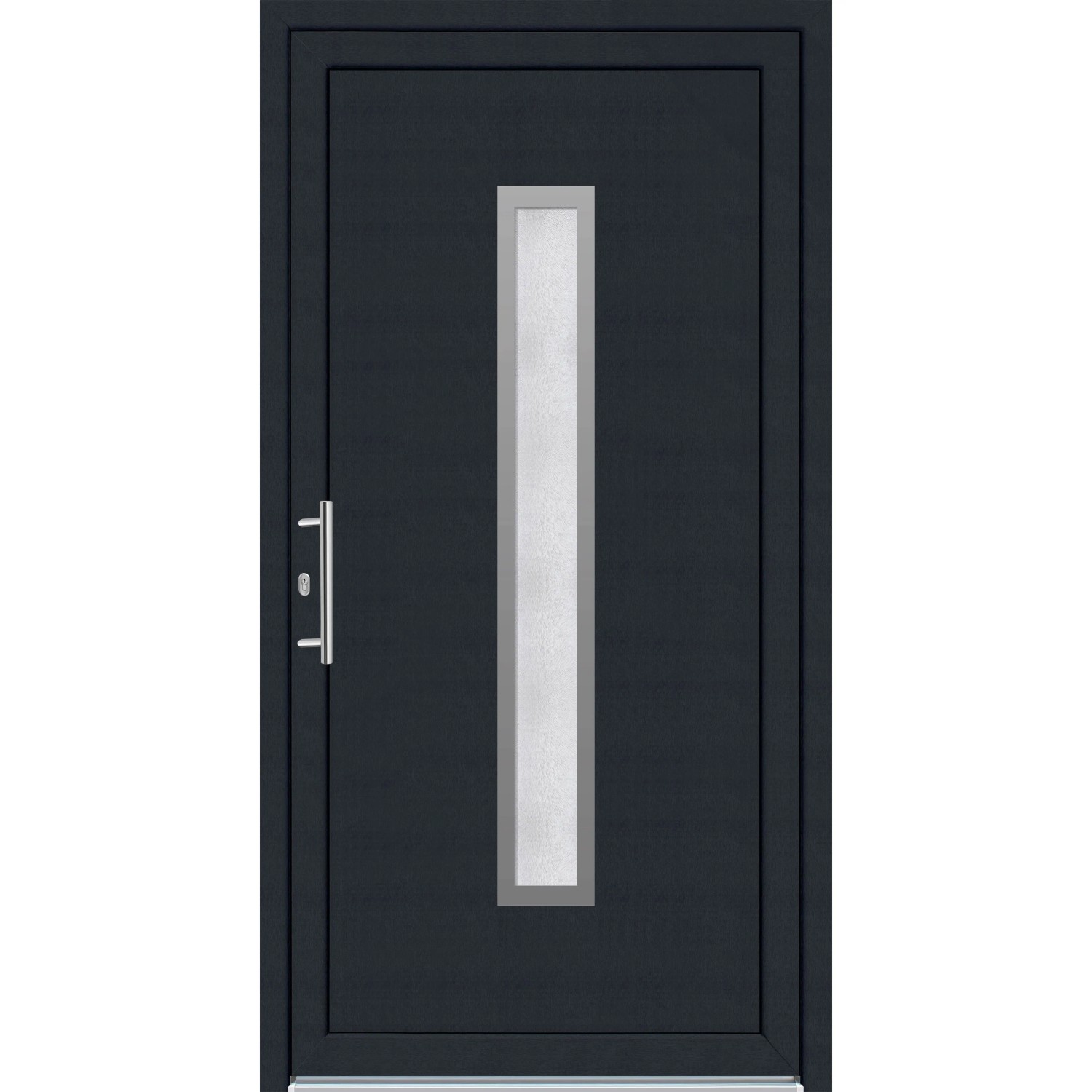 Panto Kunststoff-Haustür K016 Weiß-Anthrazit 110 cm x 210 cm DIN L