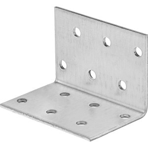 Verzinkter Winkelverbinder 40x40x60 mm für Holzkonstruktionen.