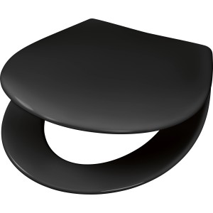 Schwarzer Cedo WC-Sitz mit Absenkautomatik aus Rezyklat.