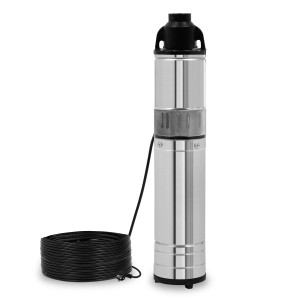 EBERTH 4 Zoll Tiefbrunnenpumpe aus Edelstahl, 550W, mit Kabel. Ideal für Brunnen und Zisternen.