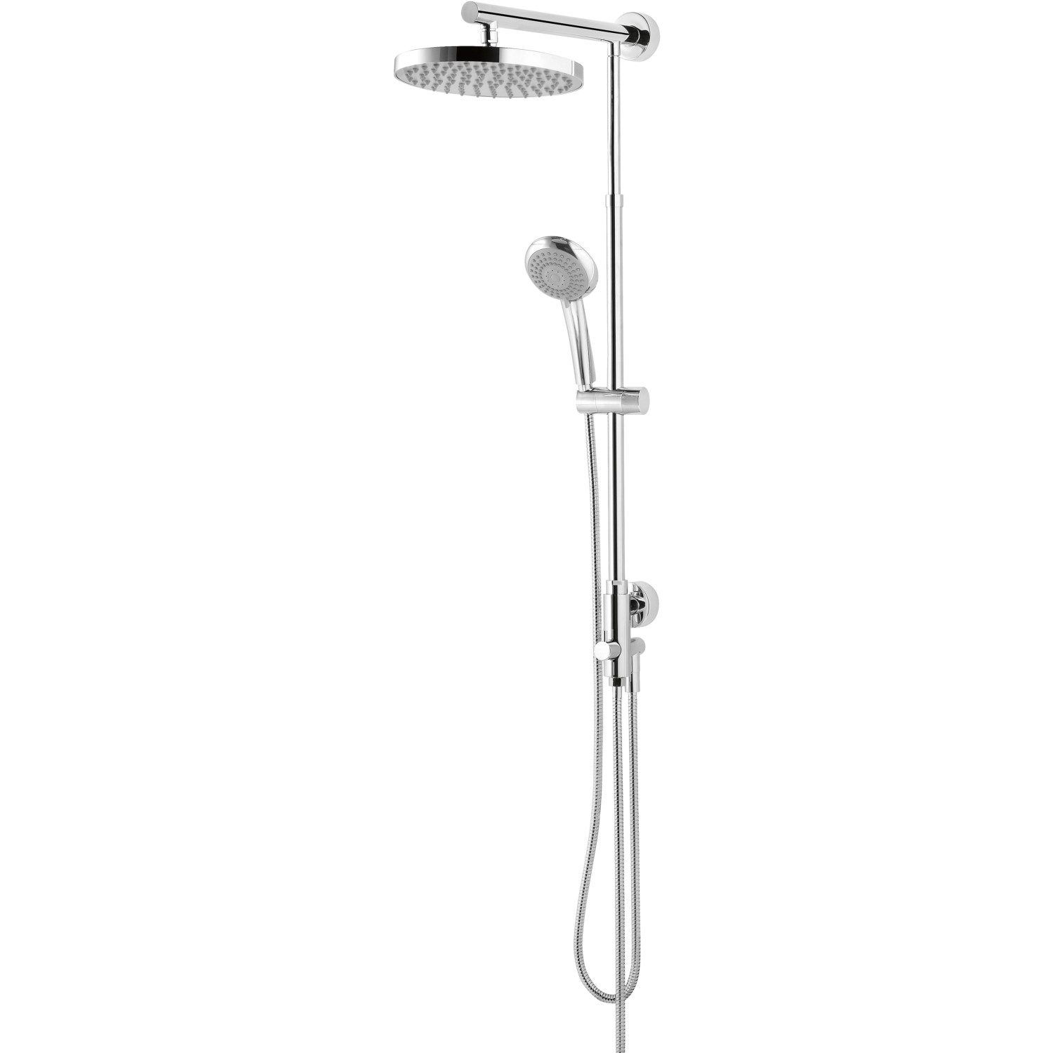 Schulte Duschsystem Rain mit Umsteller Verchromt Rund
