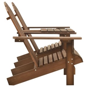 vidaXL Adirondack-Gartenstühle mit Tisch Massivholz Tanne Braun 310069
