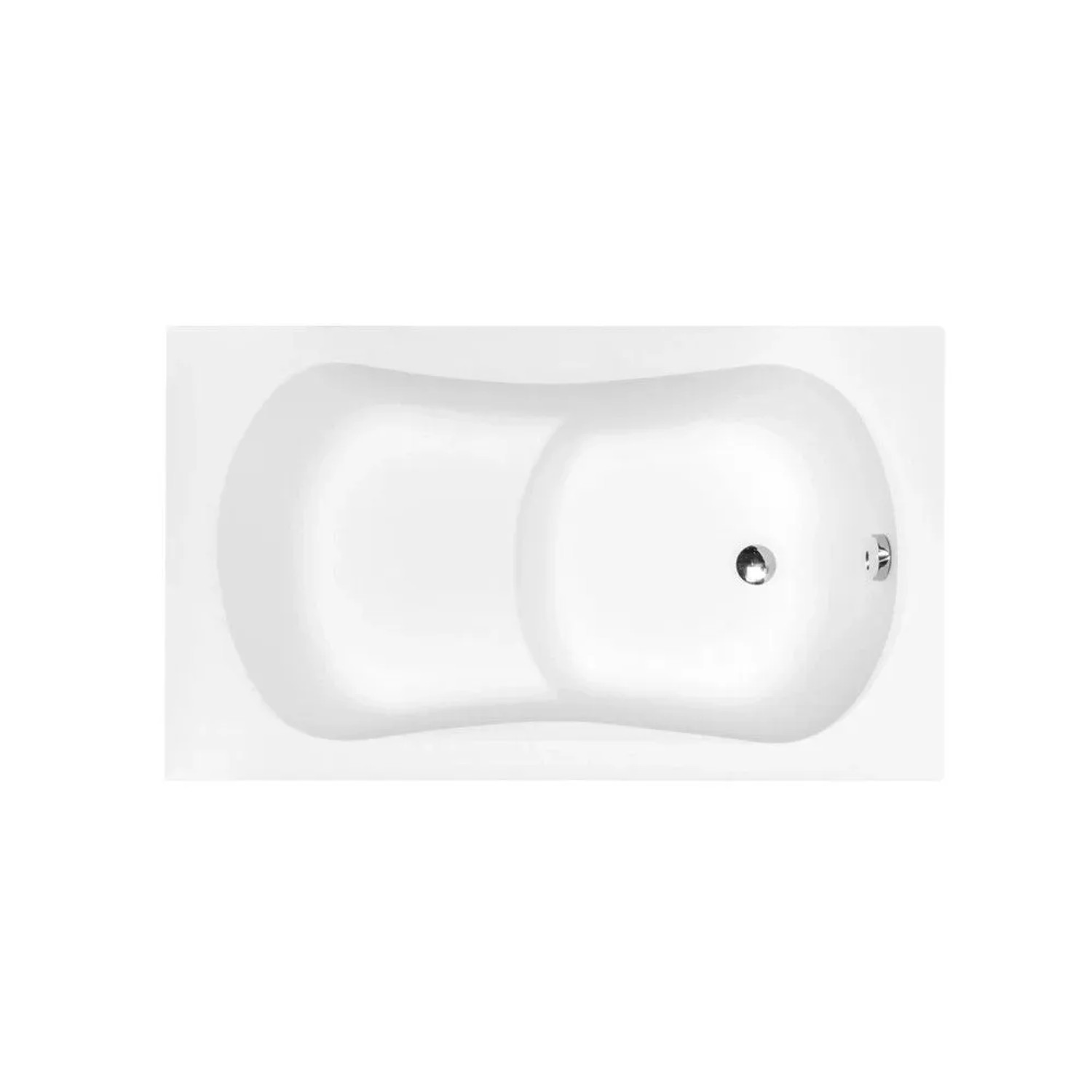 Bad Land Rechteck-Badewanne 120x70 mit Wannenträger inkl. Ablauf & Füße