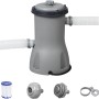 Bestway 800 gal Pool Filterpumpe mit Zubehör, Kartuschenfilter für sauberes Poolwasser.