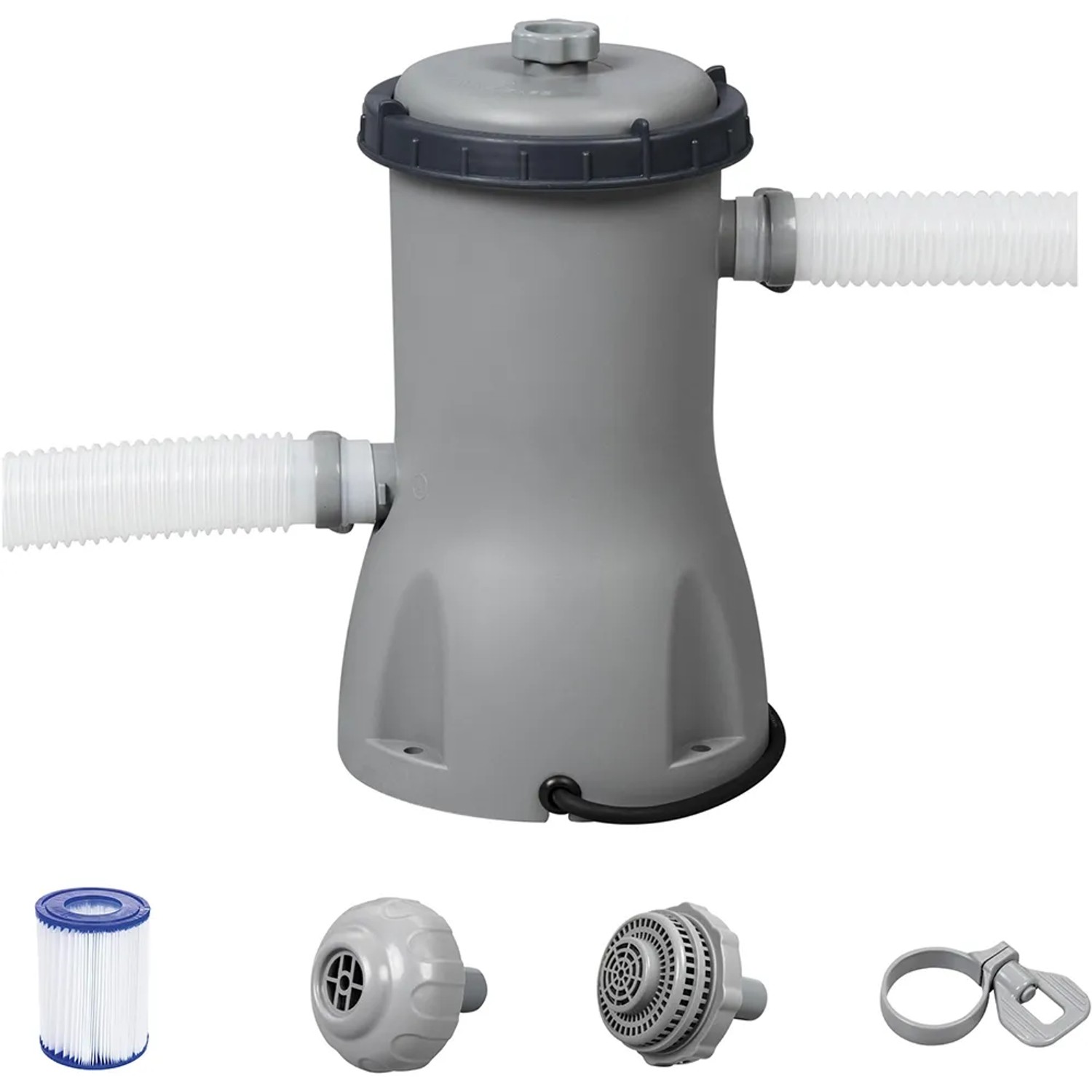 Bestway 800 gal Pool Filterpumpe mit Zubehör, Kartuschenfilter für sauberes Poolwasser.
