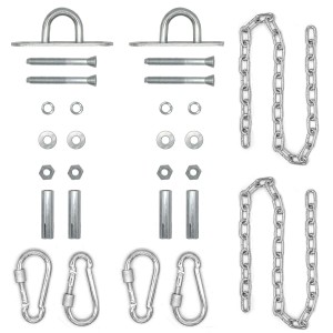 AMANKA 2er Set Hängesessel-Aufhängung mit Kette, Haken, Schrauben und Dübel für Decke oder Wand.