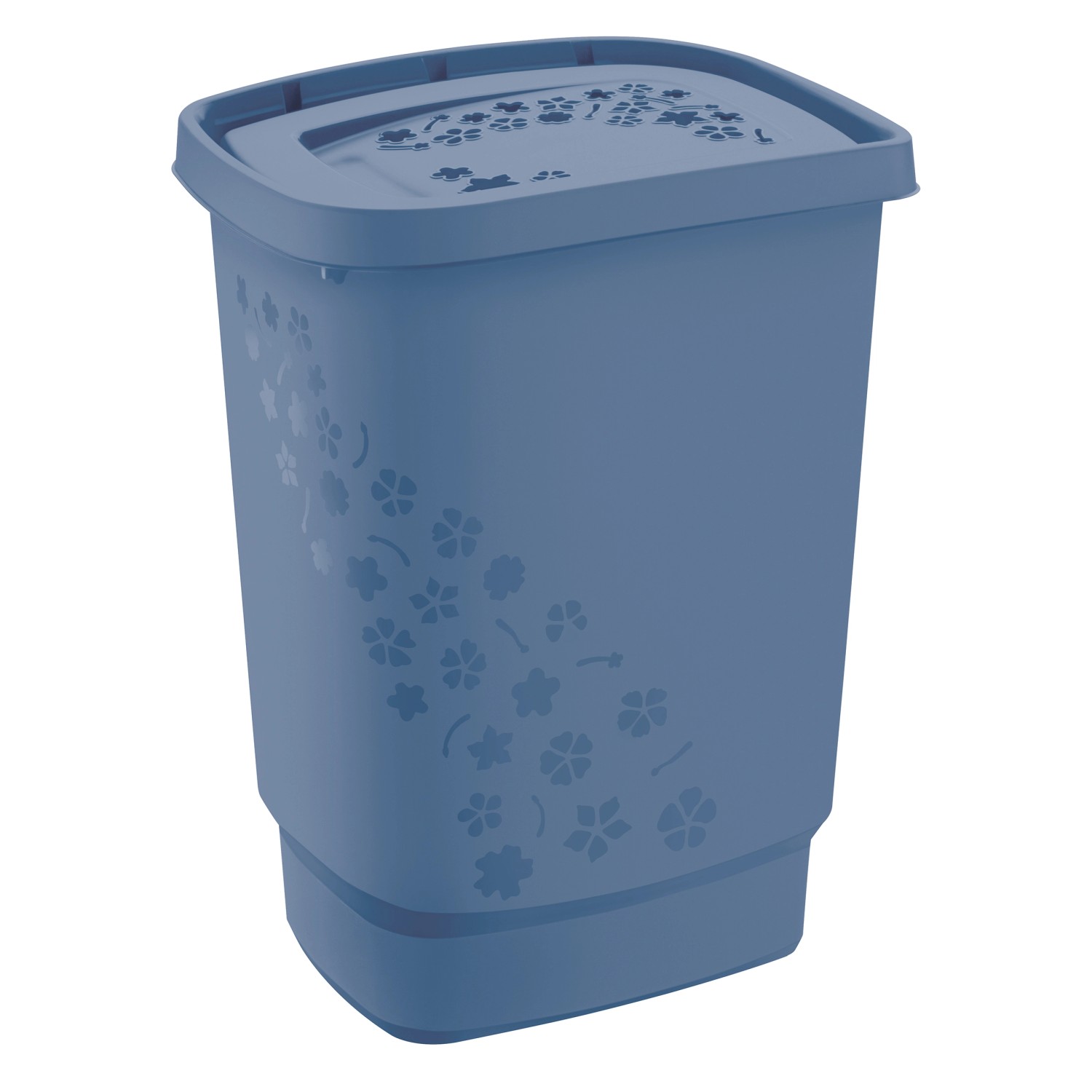 Rotho Wäschesammler Flowers 55, Horizontblau