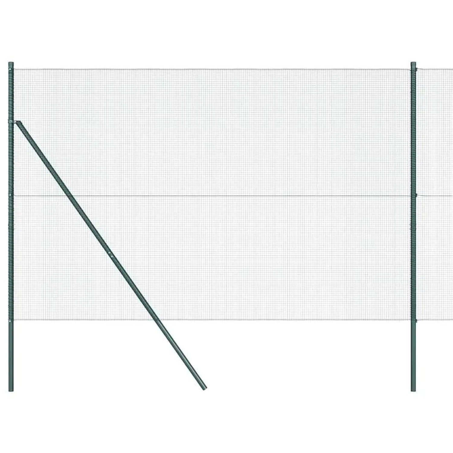 vidaXL Zaunpfosten Grün 50 x 1,5 m 12 x 12 mm Maschen Stahl und PVC 3351772 günstig online kaufen
