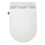 Spülrandloses Hänge WC mit Bidet Funktion und Softclose Sitz, Aufsicht.