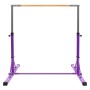 Lila, höhenverstellbares Gymnastik Turnreck mit Holzstange. Faltbares Sportgerät für Kinder, Spiel & Spaß.
