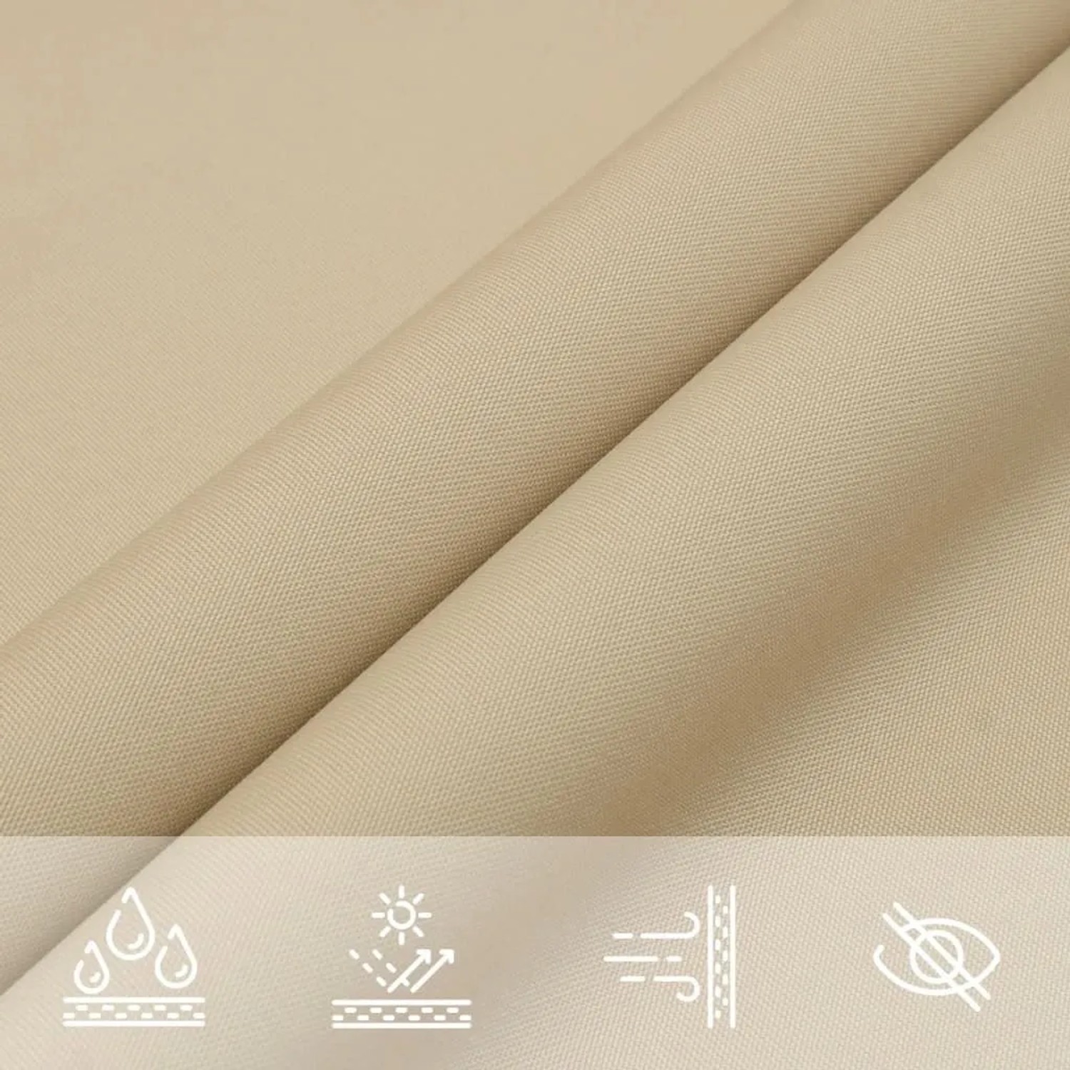 vidaXL Sonnensegel Oxford-Gewebe Rechteckig 2,5x3,5 m Beige 135151_8