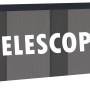 Lamellenvorhang Tür, teleskopierbar, 120x250cm, Insektenschutz mit Pfeilen und Schriftzug Telescope.