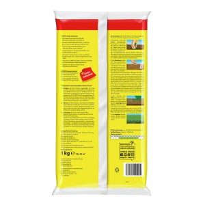 Compo Rasen Nachsaat Turbo 1 kg Packung für schnelle Rasenreparatur.