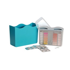 Bayrol Pooltester pH/O2 zur Messung von pH-Wert und Sauerstoff mit Farbskala und Testtabletten.
