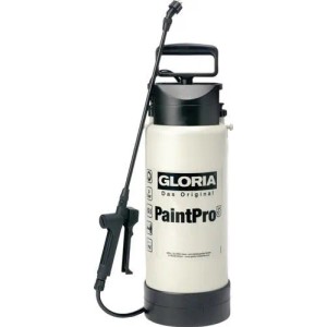 Helles GLORIA Drucksprühgerät Paint Pro 5 aus Kunststoff mit 5L Füllinhalt und schwarzem Sprührohr.
