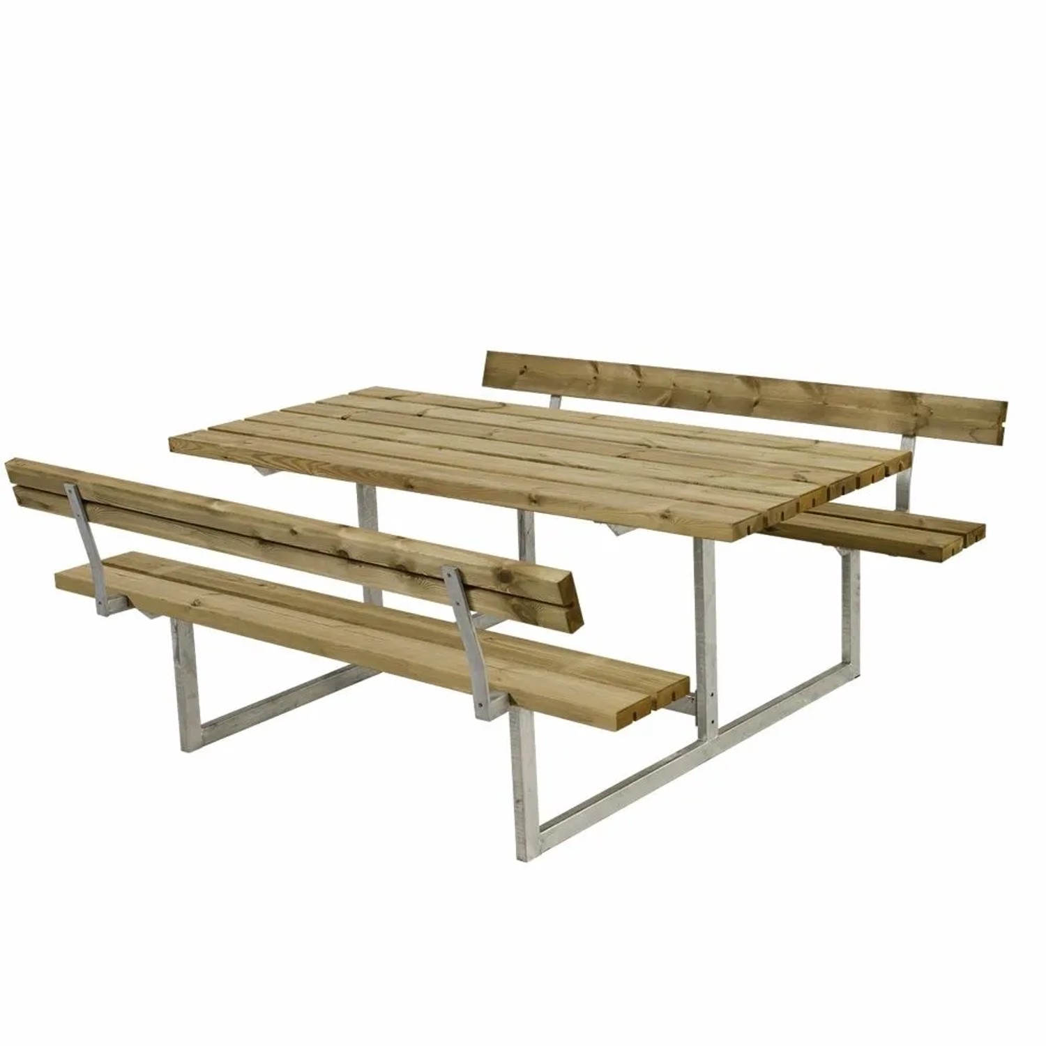 PLUS Gartenmöbel-Set Basic mit Rückenlehne 177 cm Druckimprägniert aus Kiefernholz FSC MIX 70 %