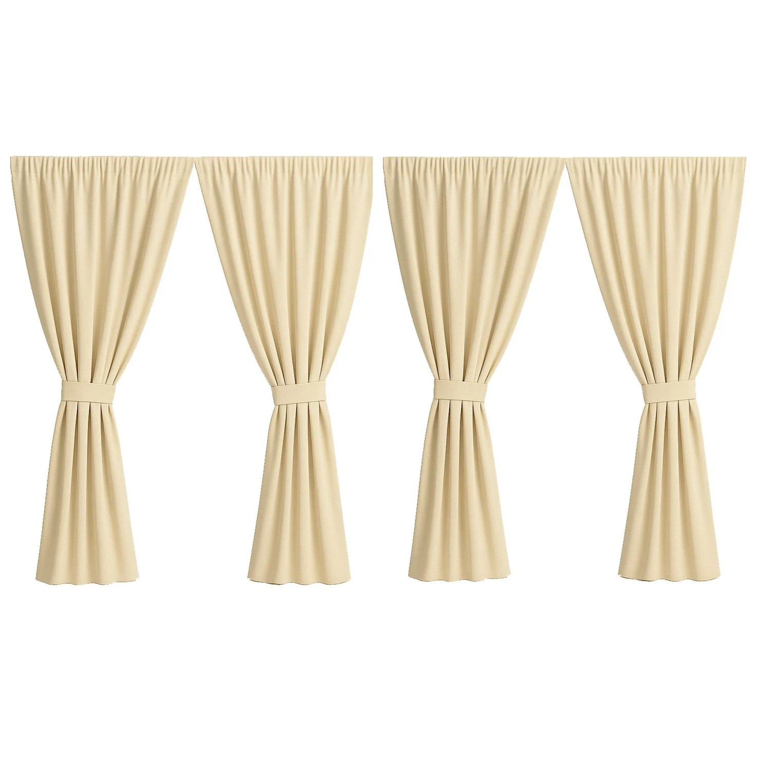 Setgarden Curtain Garden Outdoor Vorhang    4 x 155 × 200 cm – Balkon Vorhang 1tlg Beige