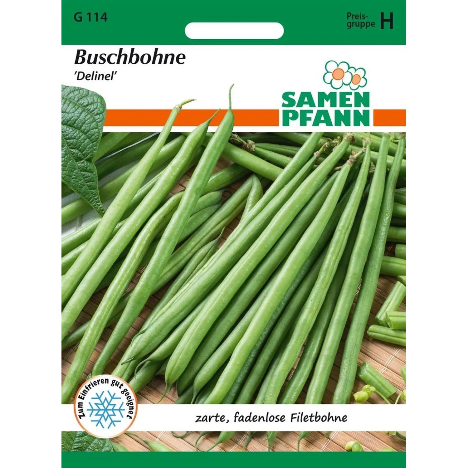 Samen Pfann Buschbohne Delinel