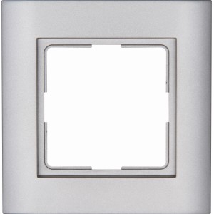 Kopp Abdeckrahmen Stahl, 1-fach, für Schalter und Taster.