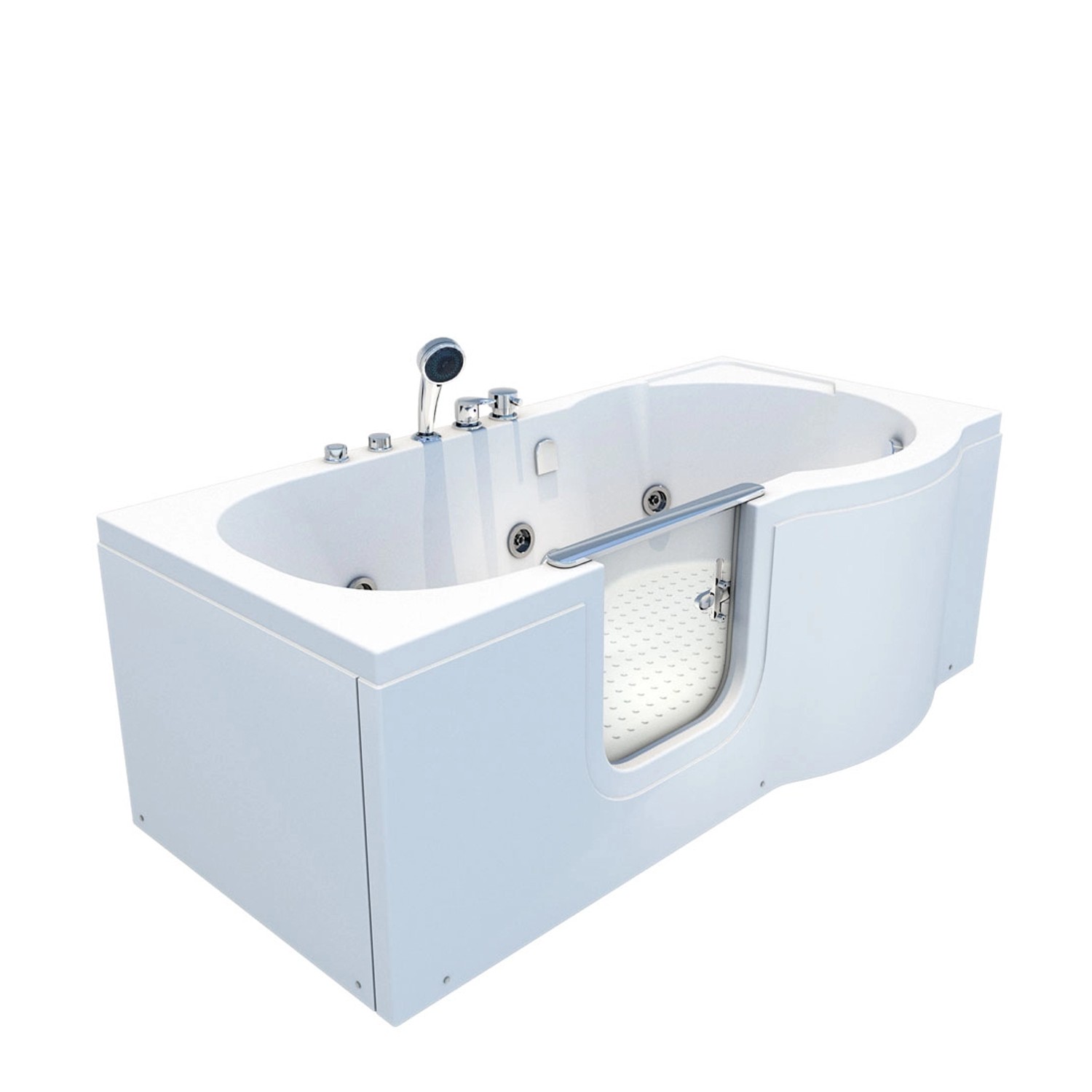 AquaVapore Seniorenwanne mit Tür Whirlpool S12-EH-WP-L Badewanne 170x85cm