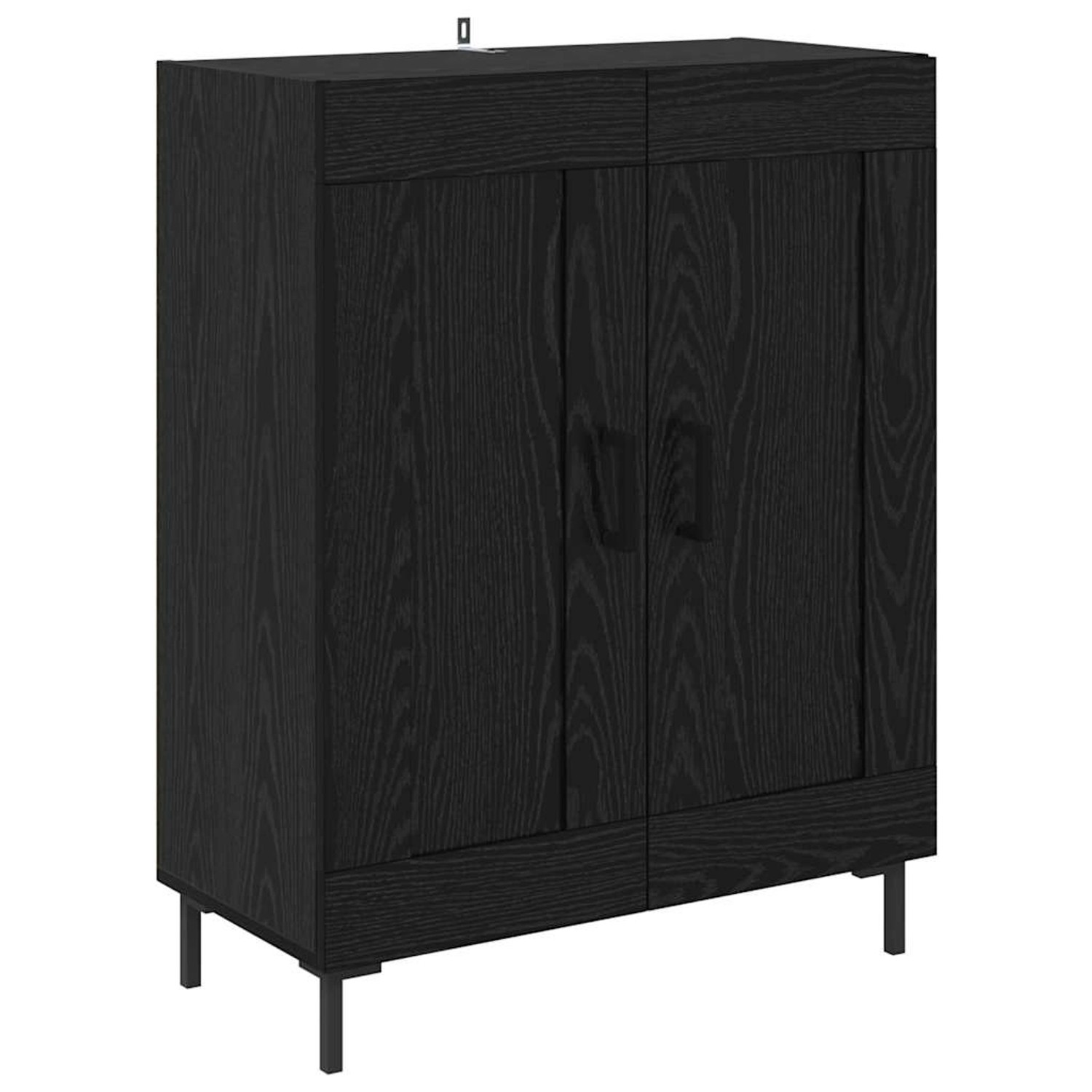vidaXL Sideboard Schwarz Eichen-Optik 69,5 x 34 x 90 cm 881602