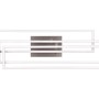 Moderne, dimmbare LED-Deckenleuchte Corso in Nickel matt, 66x60cm, für Wohnraum.