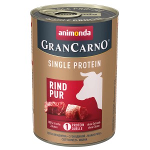 Animonda Gran Carno Single Protein Rind Pur, 400g Dose Hunde-Nassfutter.