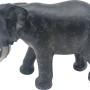 Graue Gartenfigur Elefant, 16,5 cm hoch, aus Polyresin für Garten und Terrasse.