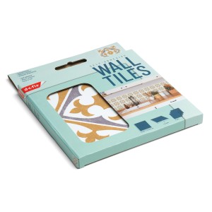 d-c-fix Wandfliesen Wall Tiles Nadia, 6er-Set, 15x15 cm, Gold, zur Wanddekoration.