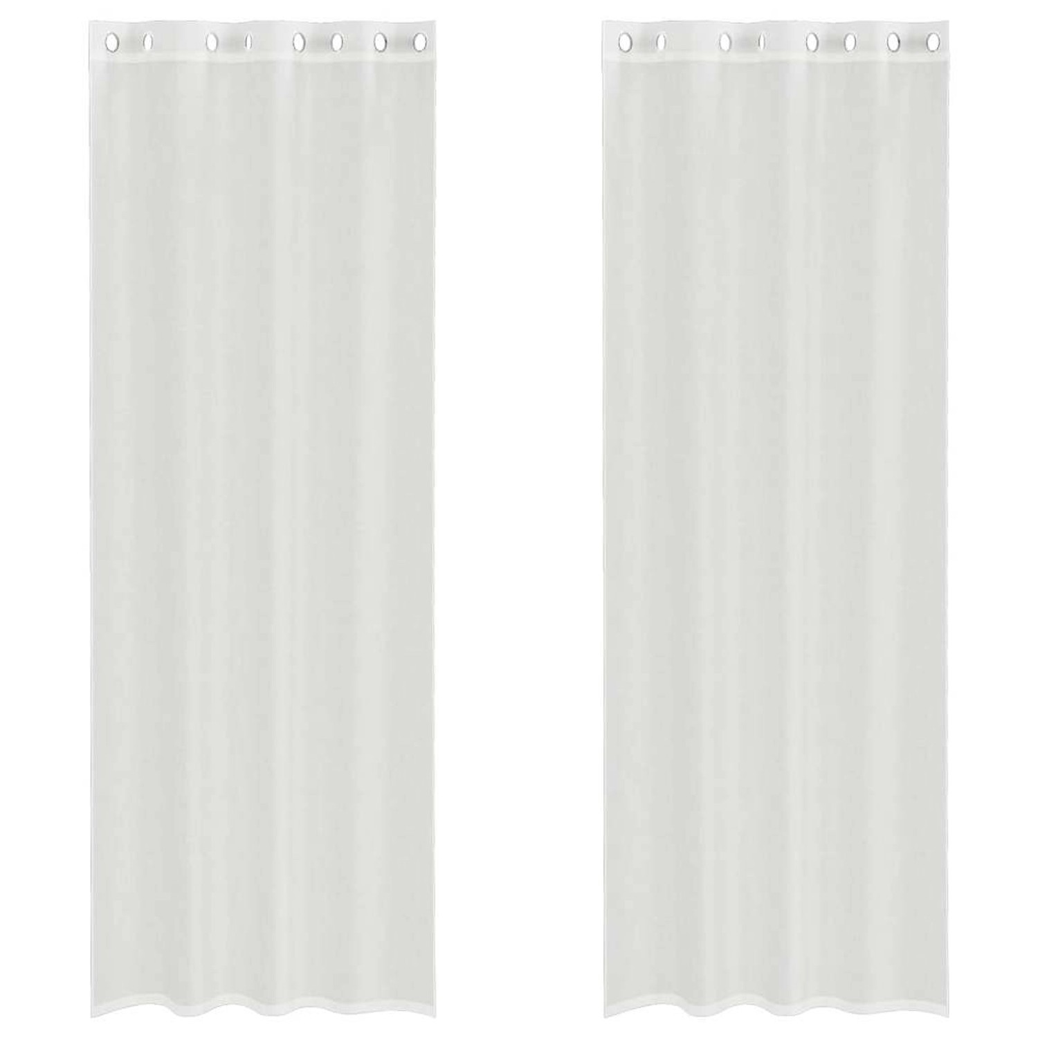 vidaXL Voile Vorhänge mit Ösen 2 Stk Weiß 4102154 günstig online kaufen