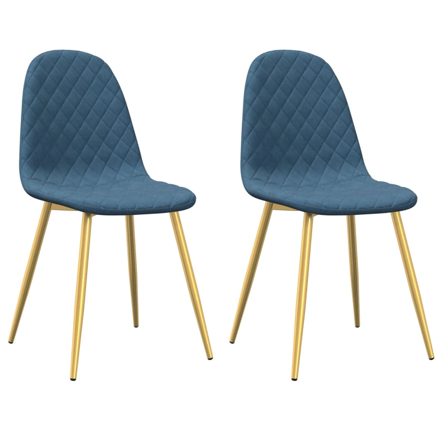 vidaXL Esszimmerstühle 2 Stk Blau Samt 325667 günstig online kaufen