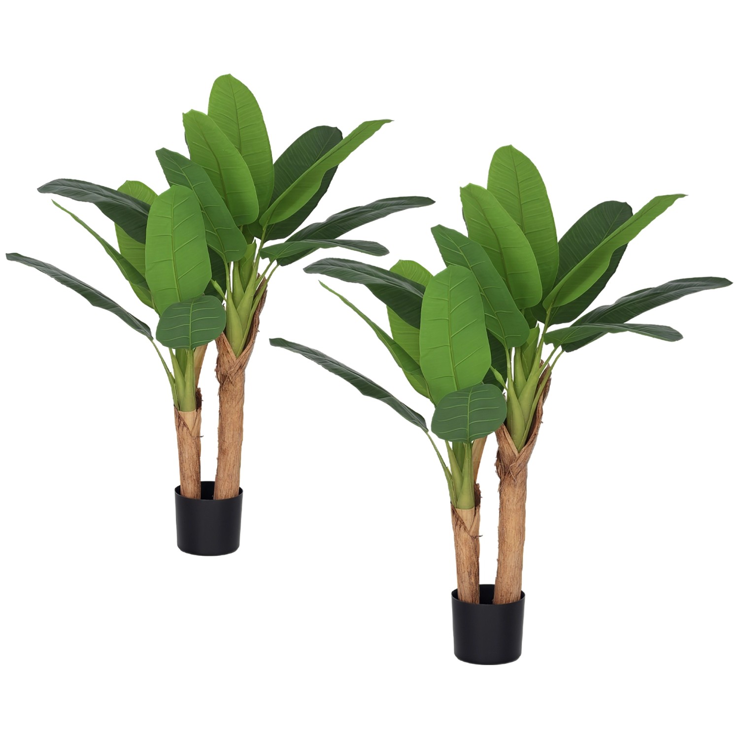 HOMCOM Künstlicher Baum 2er Set 120 cm
