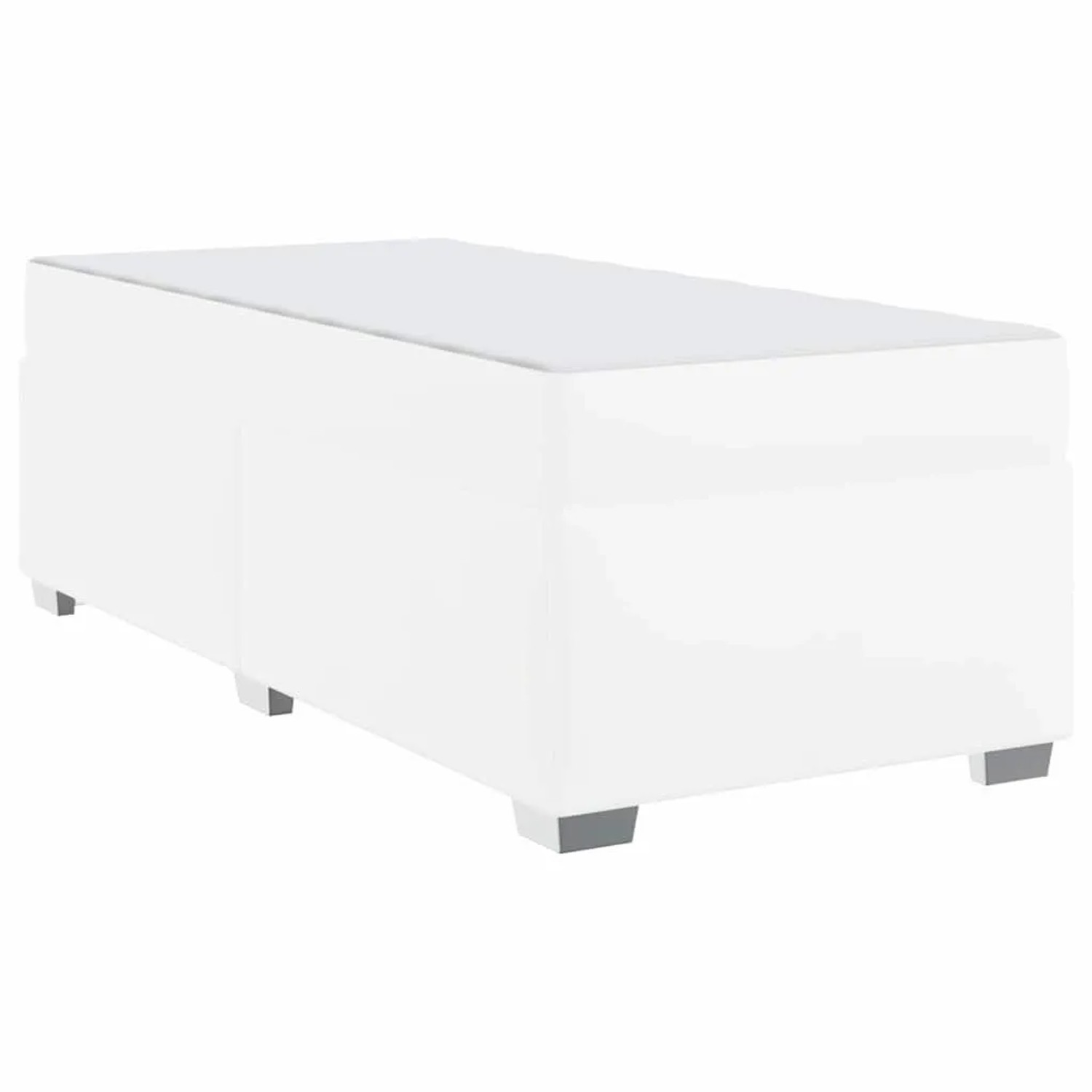 vidaXL Bettrahmen mit Matratze Weiß 90 x 190 cm Stoff 3399220