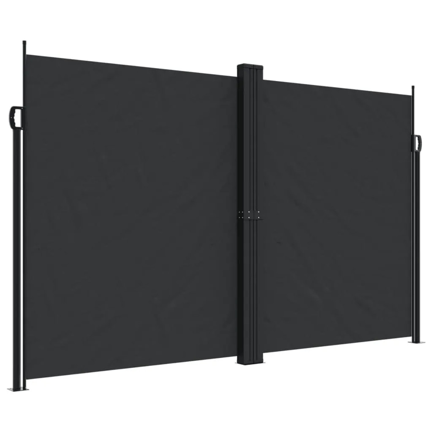 vidaXL Seitenmarkise Ausziehbar Schwarz 200x1200 cm 4004849