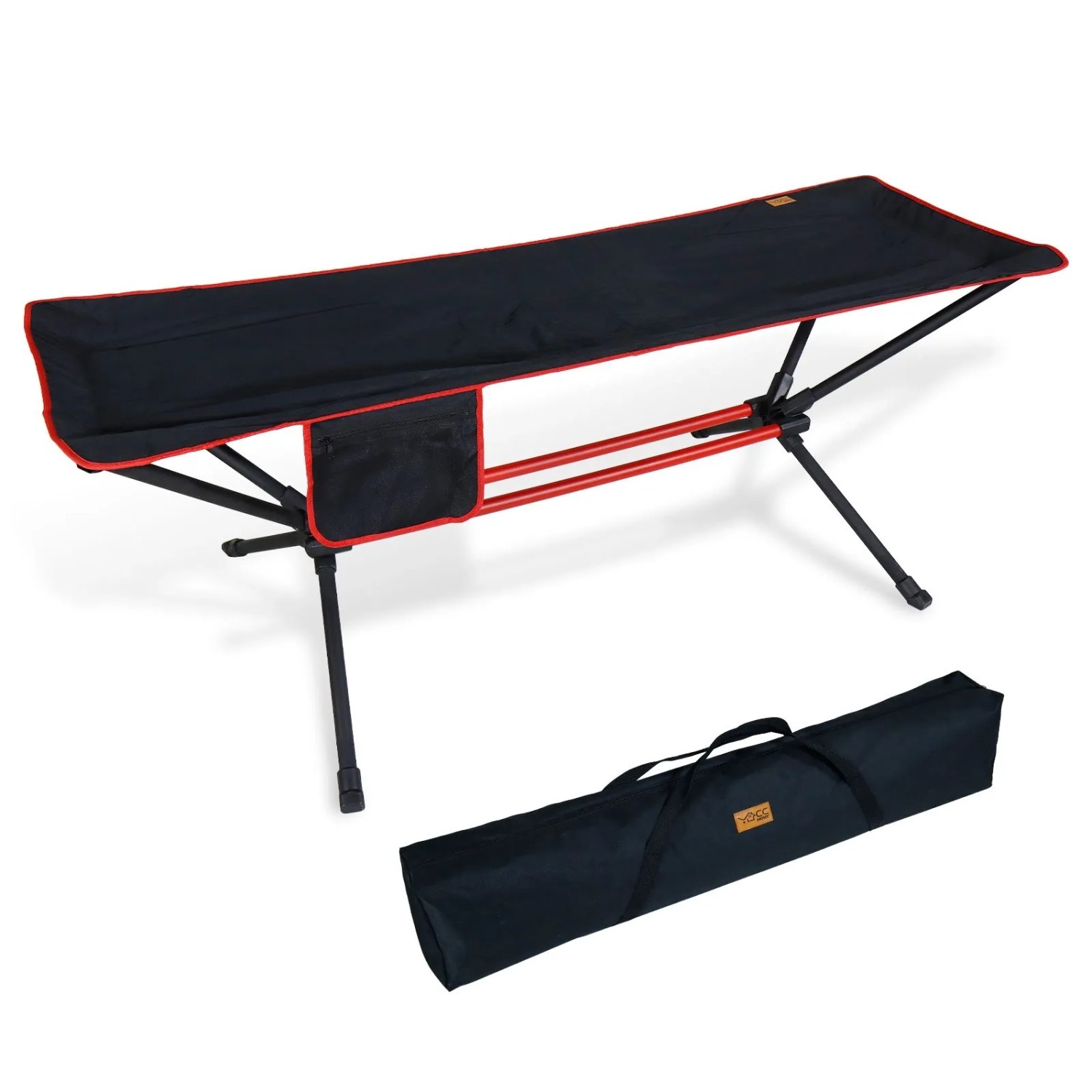 CCLIFE Hängematte mit Gestell Outdoor 80KG Tragkraft Rot