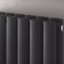 Ximax Raumheizkörper Fortuna Duplex, 1800x236mm, Anthrazit. Design Heizkörper mit vertikalen Paneelen.