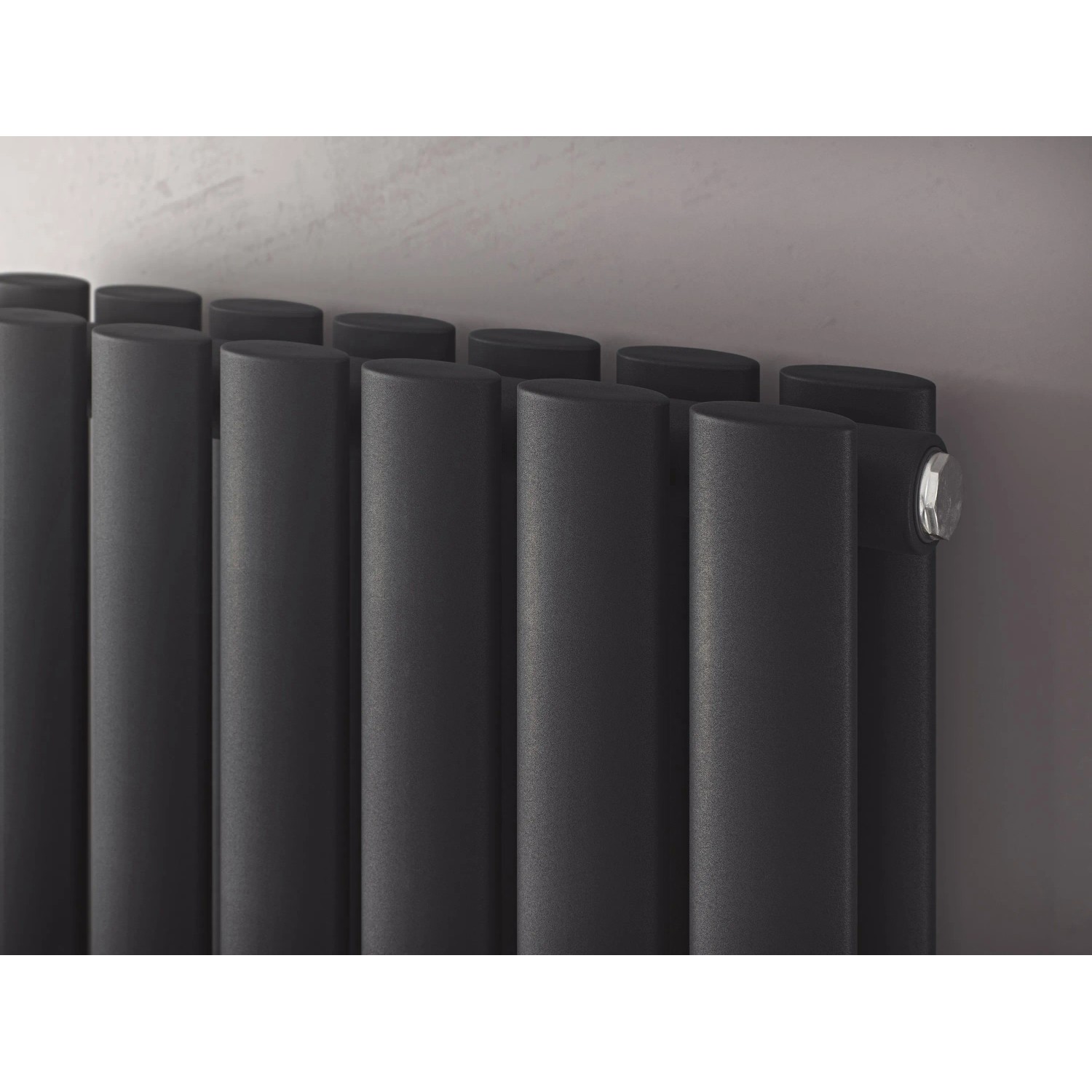 Ximax Raumheizkörper Fortuna Duplex, 1800x236mm, Anthrazit. Design Heizkörper mit vertikalen Paneelen.