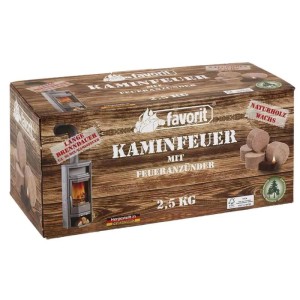 Westfalia Kaminfeuer Anzünder XXL aus Holz und Wachs, 2,5 kg Packung. Lange Brenndauer für Kamin, Ofen, Grill.