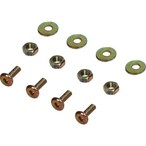 Verbindungsset für Lounge-Set Morenci: Schrauben, Muttern und Unterlegscheiben.