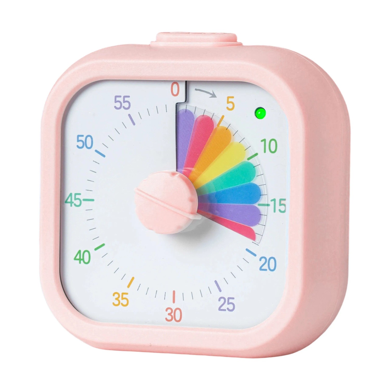 Relaxdays Timer Kunststoff Rosa Visueller Eckig 9 cm x 9 cm x 4,5 cm 0,12 kg
