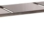 Ausgezogener, rechteckiger Gartentisch in Grafit mit Aluminiumgestell, 220x90 cm.