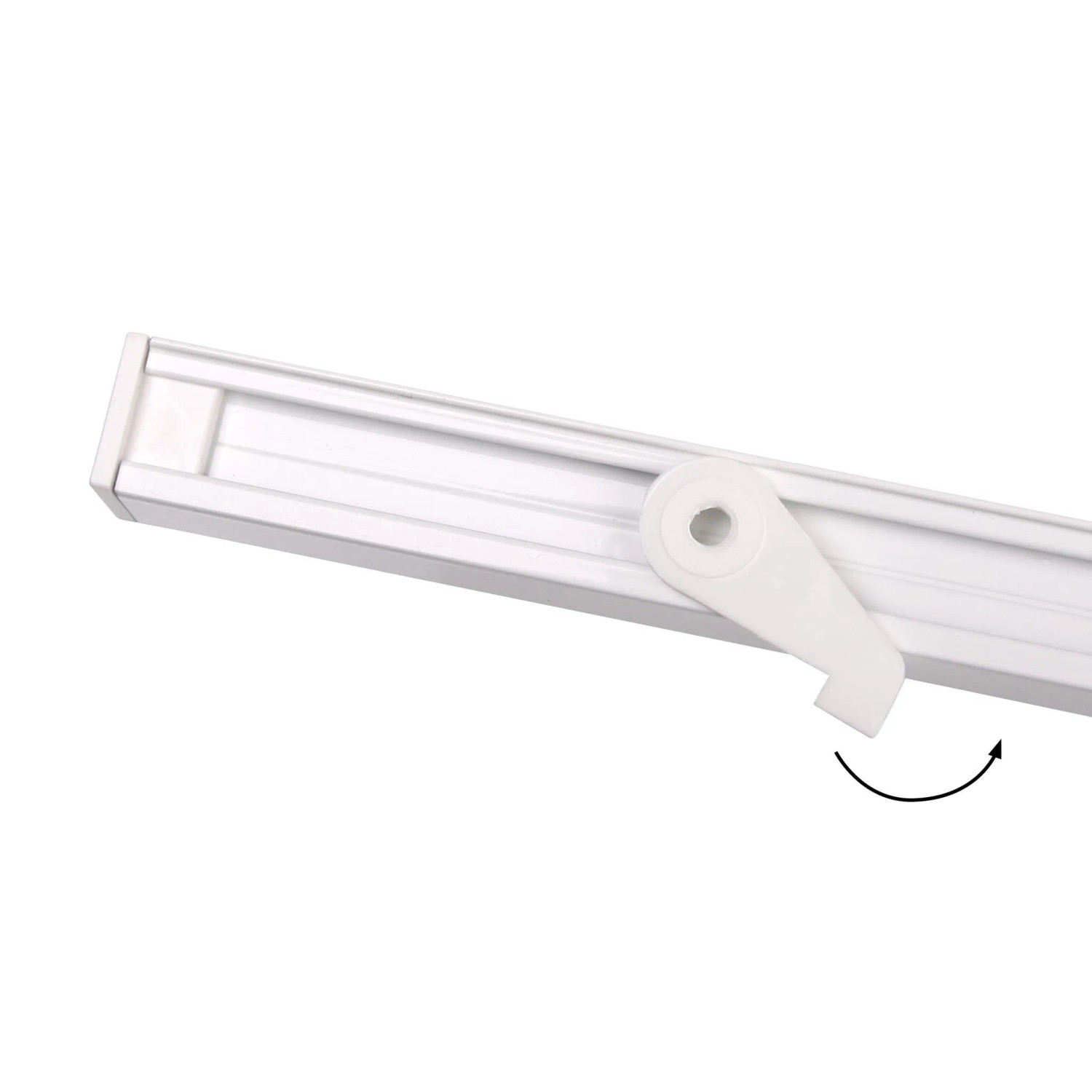 Deco-Raum Gardinenschiene nach Maß 1-Lauf Square Weiß 280cm_5