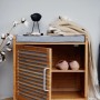 Wenko Schuhschrank Bahari aus Bambus mit Sitzfläche und Schuhablage.