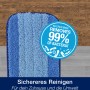 Bona Spray Mop Pad für Parkettböden, blau-weiß gestreift, entfernt 99% der Bakterien.