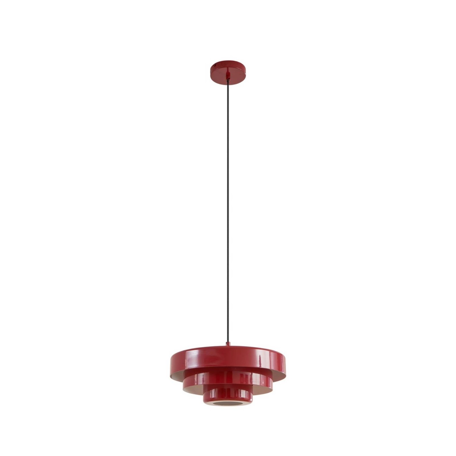 Lindby Pendelleuchte Tivra 10041932 Retro Vintage Antik in Rot aus Metall 1 günstig online kaufen