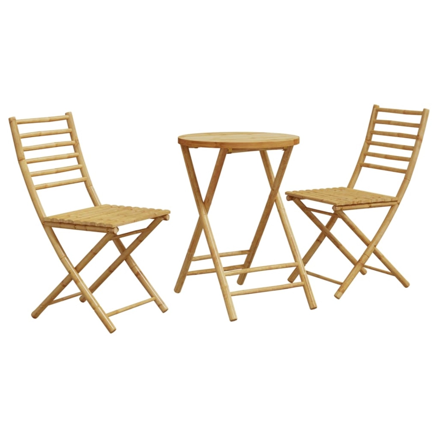 vidaXL 3-tlg Bistro-Set Bambus Modell 3