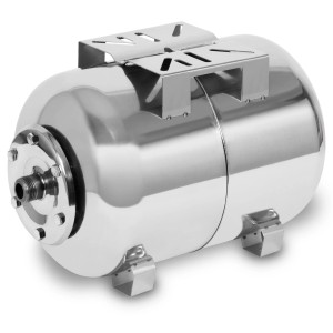 EBERTH Druckkessel 50L 6 Bar 1 Zoll Anschluss Edelstahl 0,8mm Wandstärke